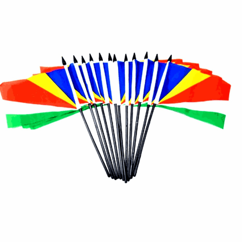 Seychelles Polyester Table Flags - 12 Per Pack