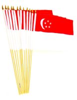 Singapore 12" x 18" Stick Flags
