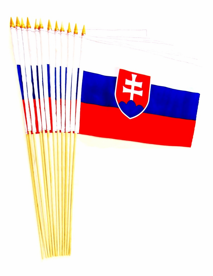 Slovakia 12" x 18" Stick Flags