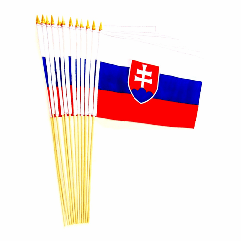 Slovakia 12" x 18" Stick Flags