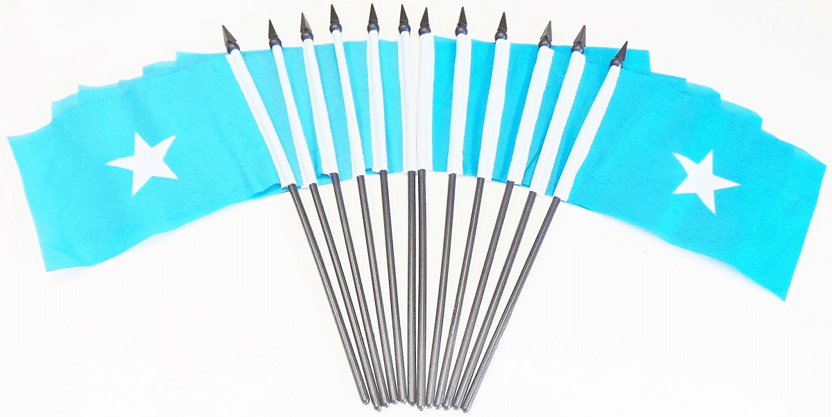 Somalia Polyester Table Flags - 12 Per Pack