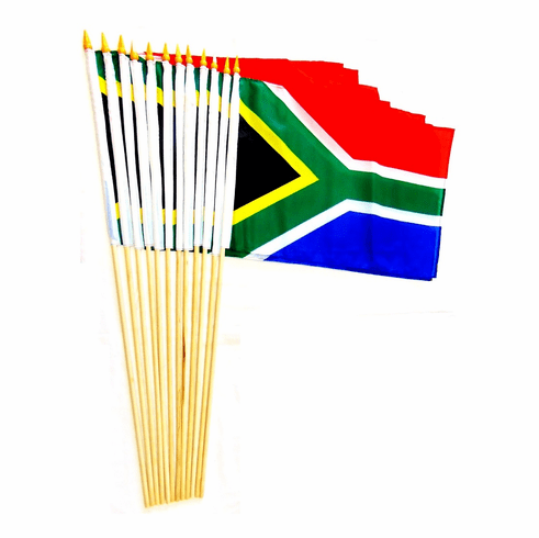 South Africa 12" x 18" Stick Flags