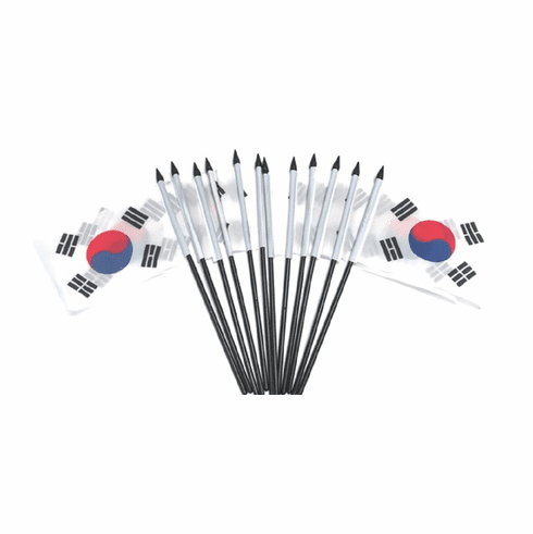 South Korea Polyester Table Flags - 12 per pack