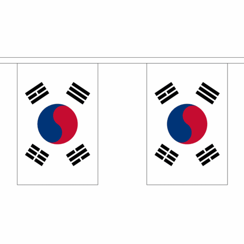 South Korea String Flag Bunting