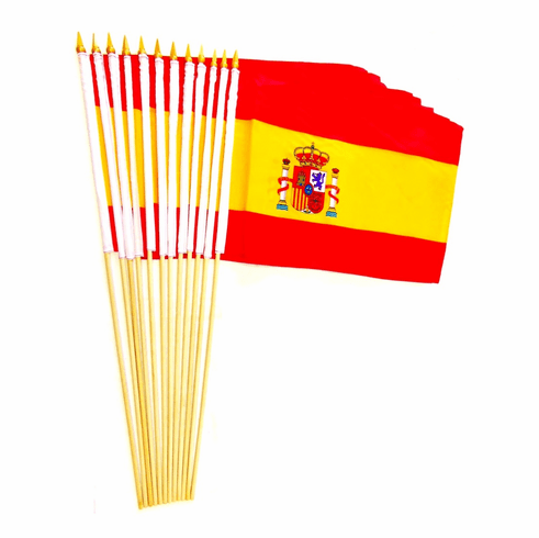 Spain 12" x 18" Stick Flags