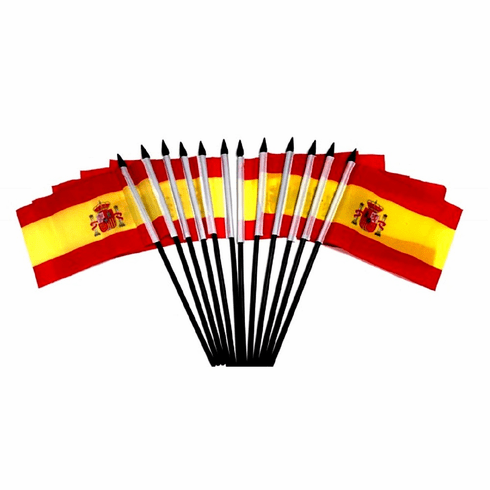 Spain Polyester Table Flag - 12 per pack