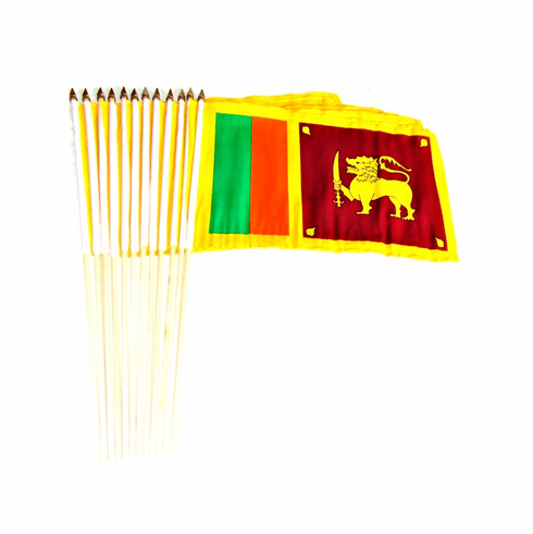 Sri Lanka 12" x 18" Stick Flags