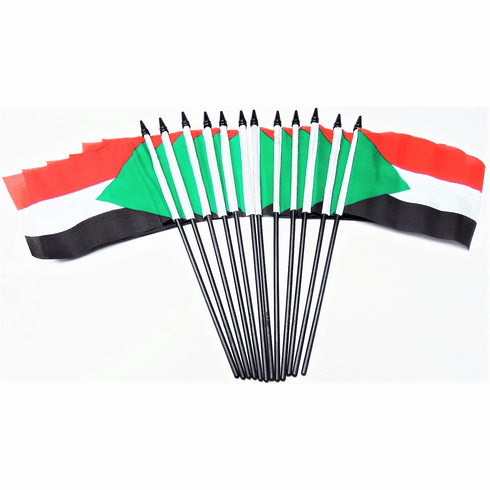 Sudan Polyester Table Flags - 12 Per Pack