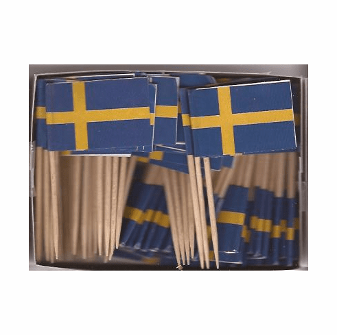 Sweden Toothpick Flags 