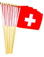 Switzerland 12" x 18" Stick Flags
