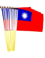 Taiwan 12" x 18" Stick Flags