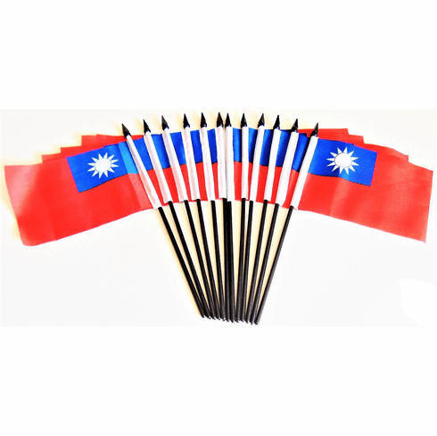 Taiwan Polyester Table Flags - 12  Pack