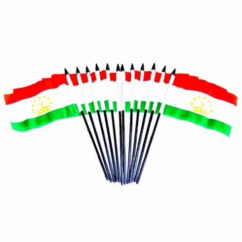 Tajikistan Polyester Table Flags - 12 Per Pack