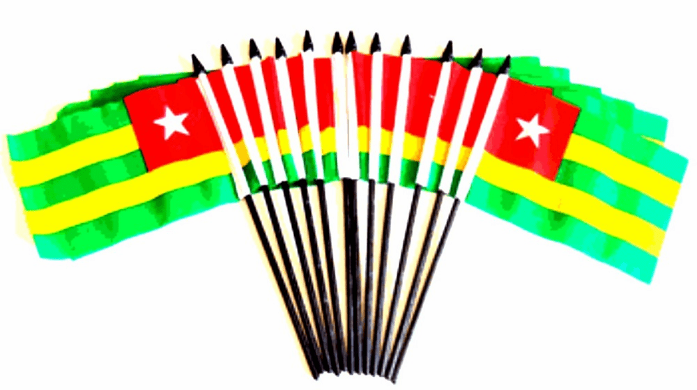 Togo Polyester Table Flags - 12 Per Pack
