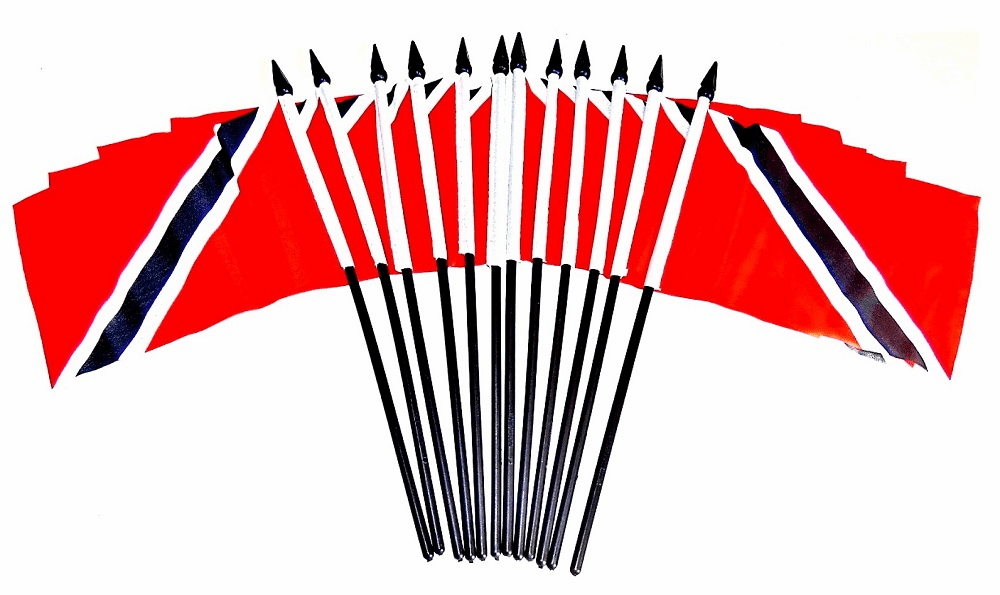 Trinidad and Tobago Polyester Table Flag - 12 pack