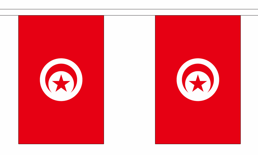 Tunisia String Flag Bunting
