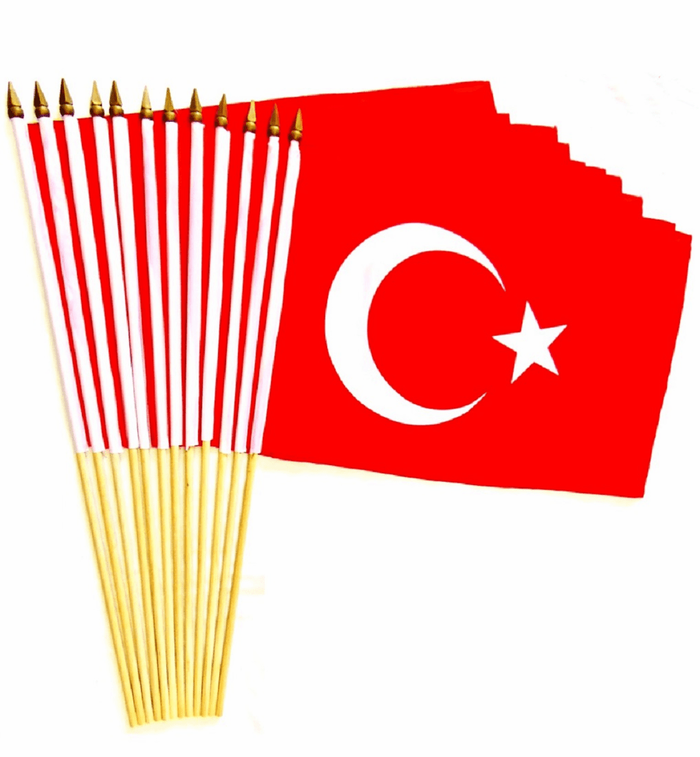Turkey 12" x 18" Stick Flags
