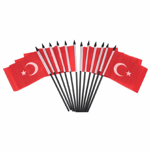 Turkey Polyester Table Flags - 12 per pack