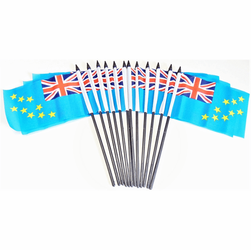 Tuvalu Polyester Table Flags - 12 Per Pack
