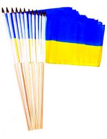 Ukraine 12" x 18" Stick Flags 