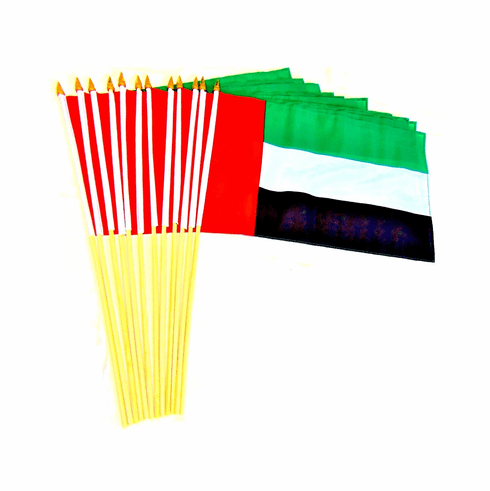 United Arab Emirates 12" x 18" Stick Flags