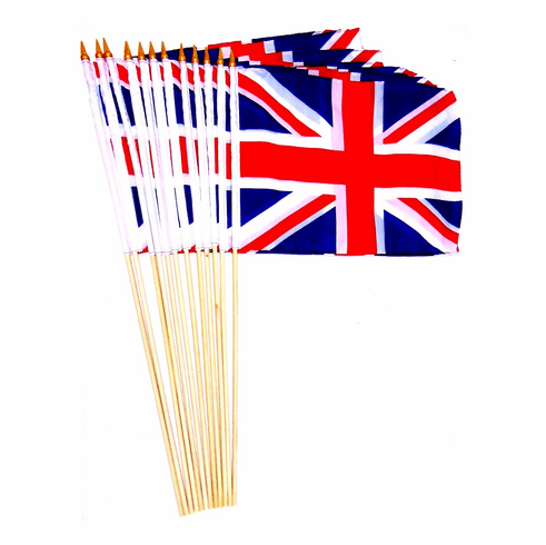 United Kingdom 12" x 18" Stick Flags 