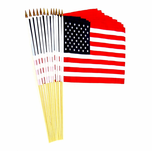 United States 12" x 18" Stick Flags