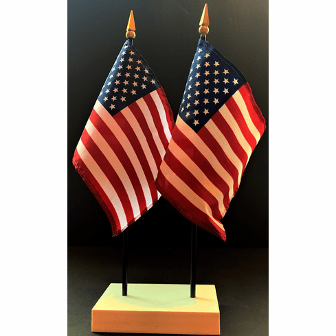 United States and US Flag Desk Set