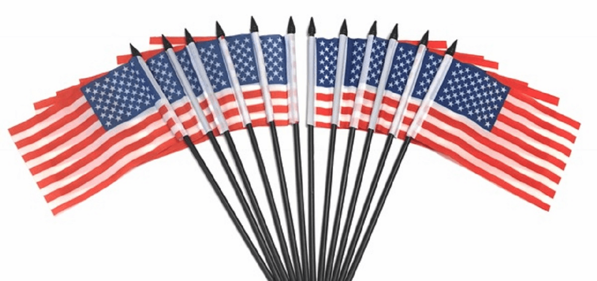 United States Polyester Table Flags - 12 per pack