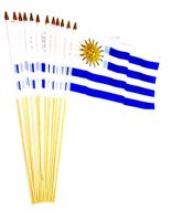 Uruguay 12" x 18" Stick Flags