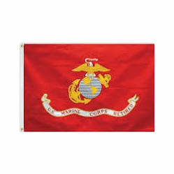 US Marine Retired Polyester Flag - 3'x5'