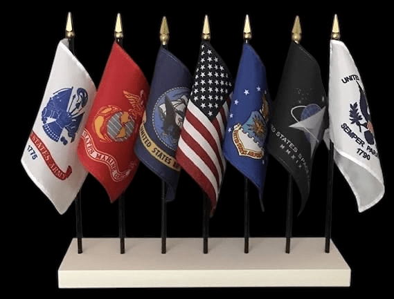 US Military 7 Flag Set with Space Force