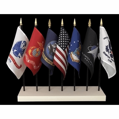 US Military 7 Flag Set with Space Force