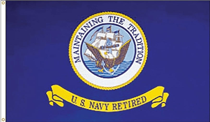 US Navy Retired Polyester Flag - 3'x5'