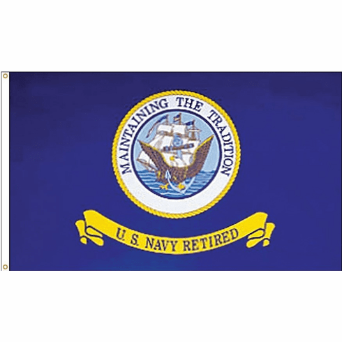 US Navy Retired Polyester Flag - 3'x5'