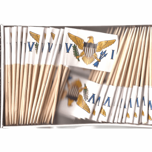 US Virgin Islands Flag Toothpicks 