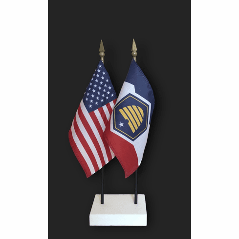 Utah and US Flag Desk Set - New design