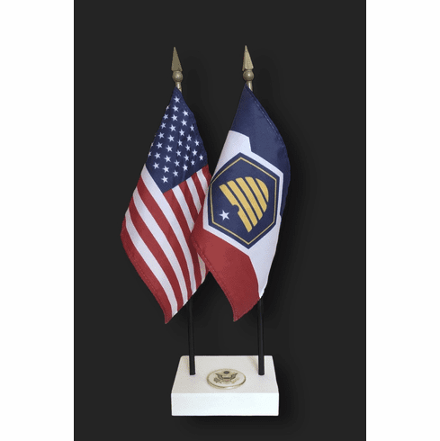 Utah and US Flag Executive Desk Set - New Design