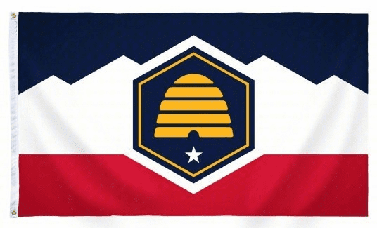 Utah Polyester Flag - 3 X 5 - New Design