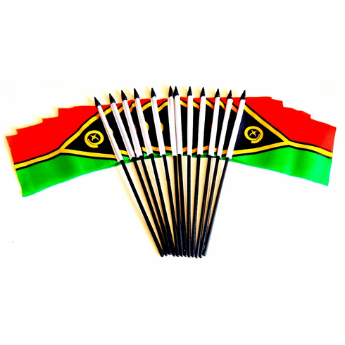 Vanuatu Polyester Table Flags - 12 pack