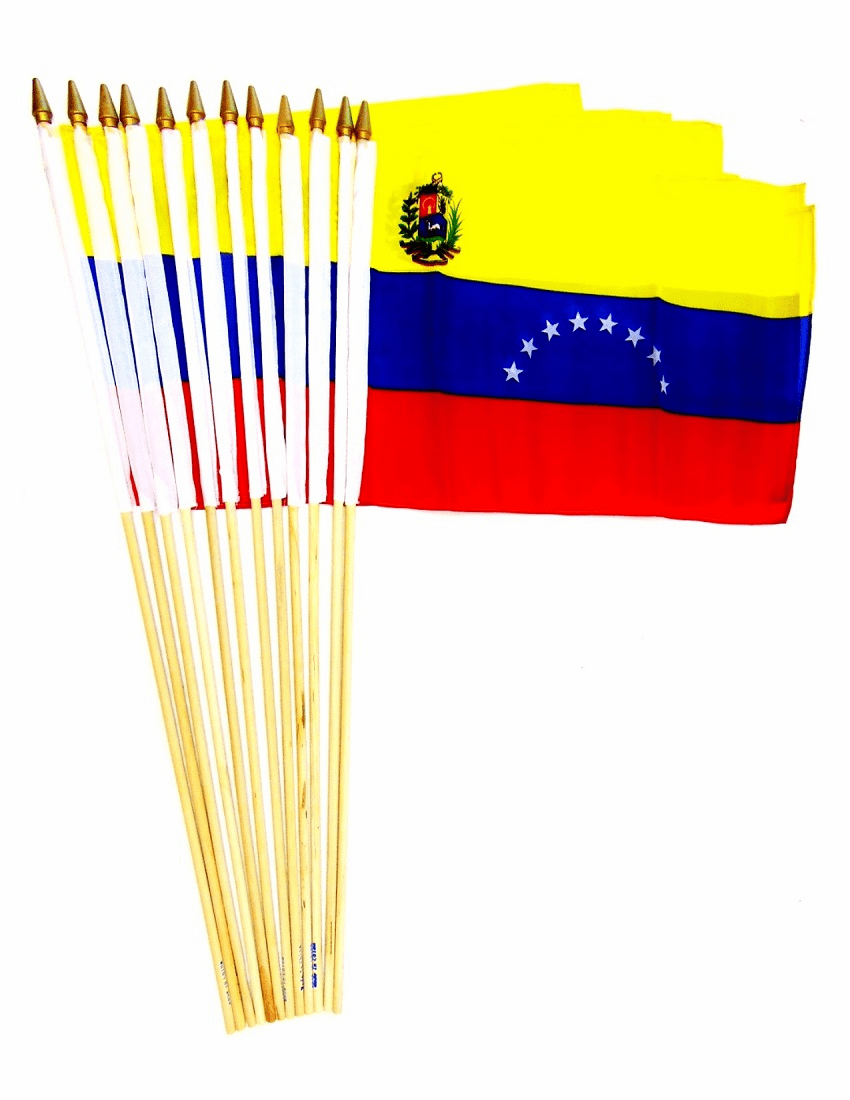 Venezuela 12" x 18" Stick Flags