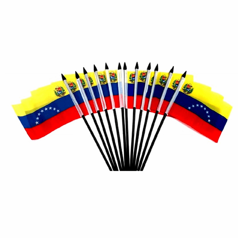 Venezuela Polyester Table Flags - 12 per pack