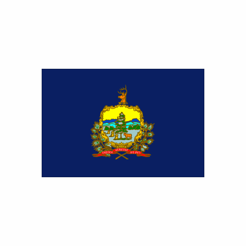 Vermont Polyester Flag - 3 X 5