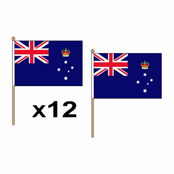 Victoria Miniature Flags - 12 per pack