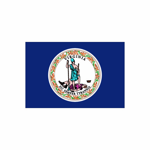 Virginia Polyester Flag - 3 X 5