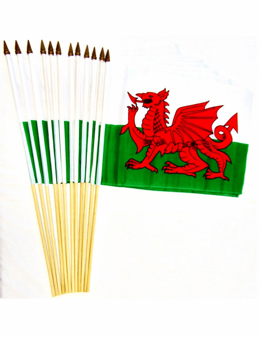 Wales 12" x 18" Stick Flags