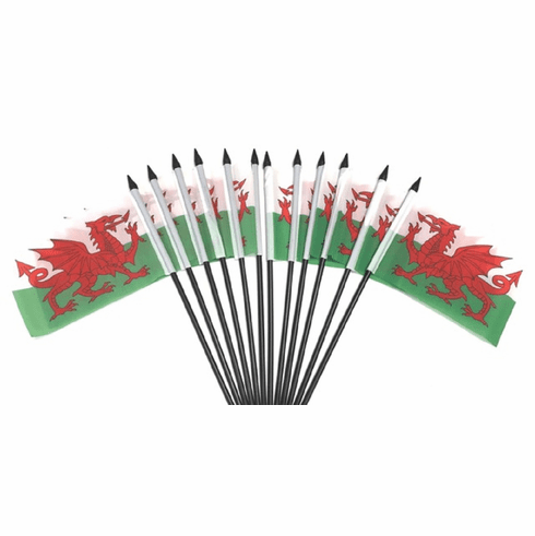 Wales Polyester Table Flags - 12 per pack