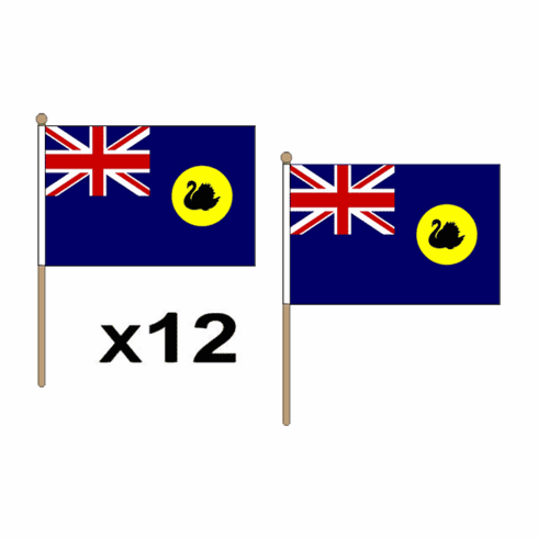 Western Australia Miniature Flags - 12 per pack