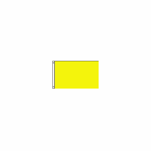 Yellow Polyester Flag - 3' x 5'