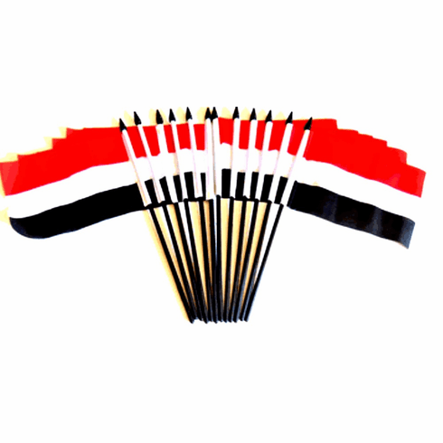 Yemen Polyester Table Flags - 12 Per Pack